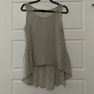 High Low Sheer Chiffon Tank